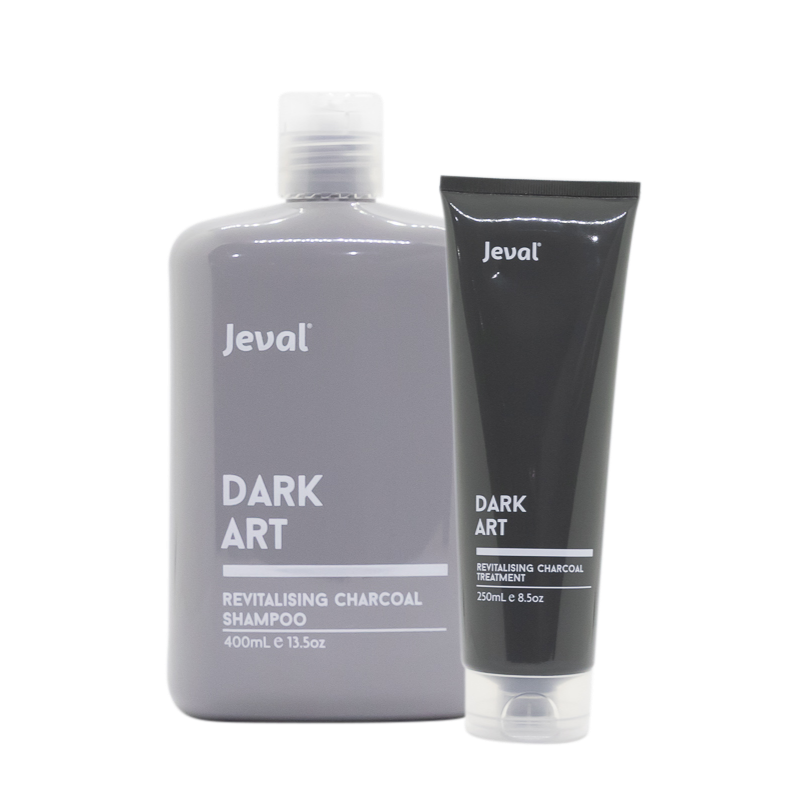 Jeval Dark Art Revitalising Charcoal Shampoo and Treatment