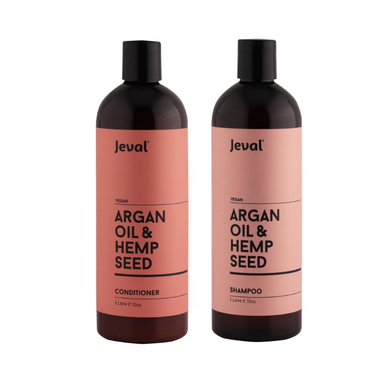 Jeval Infusions Argan Oil & Hemp Seed Shampoo and Conditioner 1 Litre - Beautopia Hair & Beauty