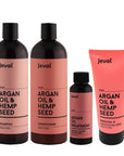 Jeval Infusions Argan Oil & Hemp Seed Frizz Fighters Quad Bundle