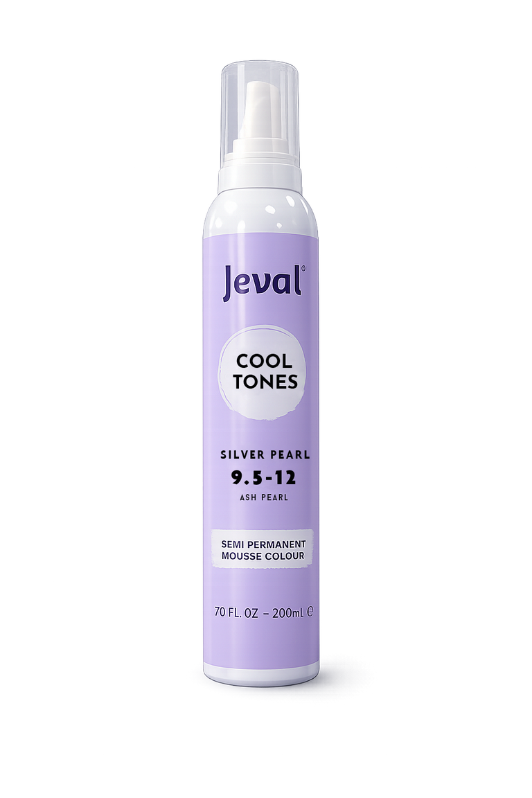Jeval Cool Tones Silver Pearl Semi Permanent Mousse Colour 9.5-12 Ash ...