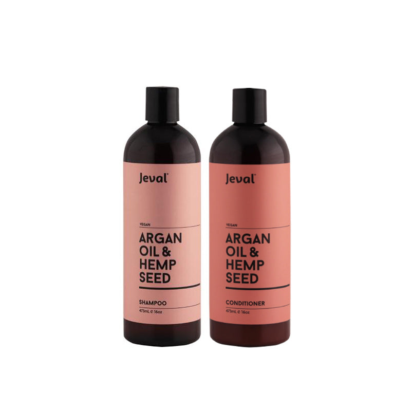 Jeval Infusions Argan Oil & Hemp Seed Shampoo & Conditioner Duo Pack 473ml - Beautopia Hair & Beauty
