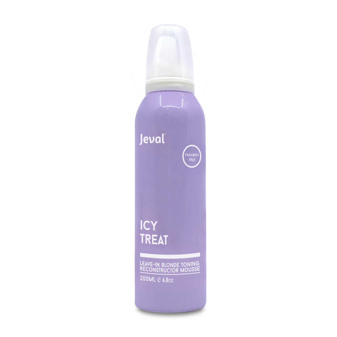 Jeval Icy Treat Leave-in Blonde Toning Reconstructor Mousse 200ml - Beautopia Hair &amp; Beauty